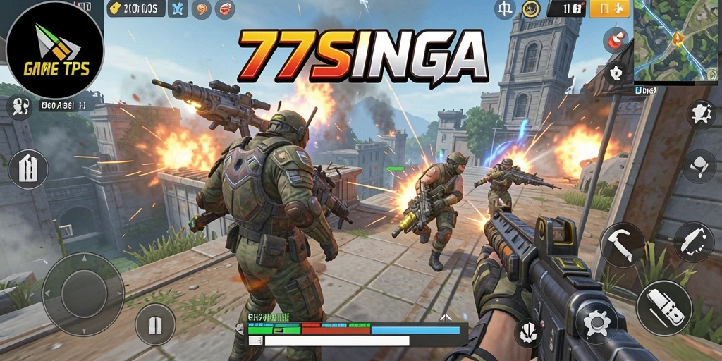 Gameplay 77SINGA yang mendebarkan dengan aksi tembak-menembak.