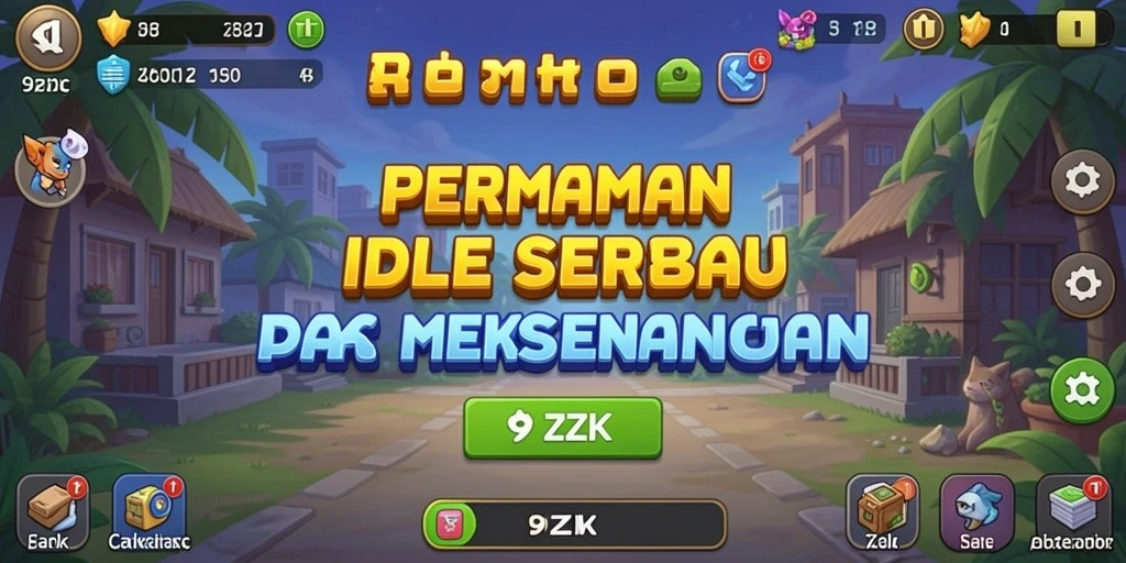 Tangkapan layar gameplay 9ZK yang menampilkan aktivitas Idle yang seru.
