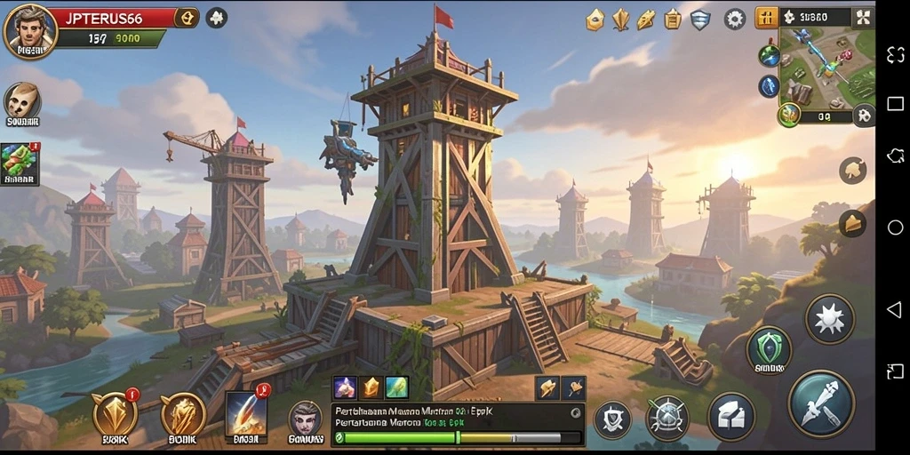Gameplay seru dari JPTERUS66 dalam pertempuran Tower Defense.