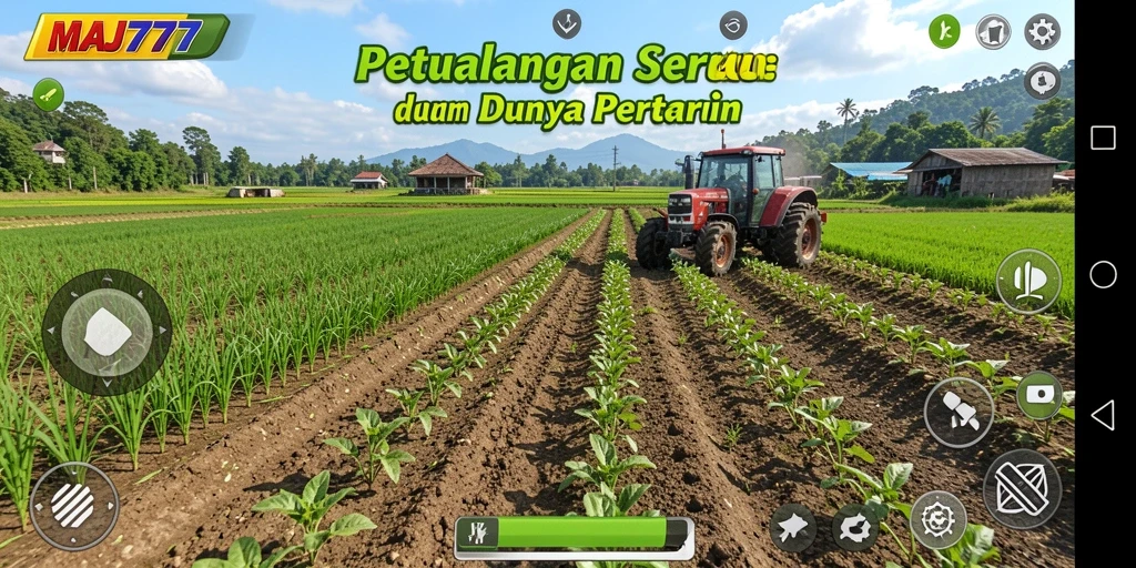 Tampilan gameplay mengasyikkan dalam petualangan pertanian di MAJ777.