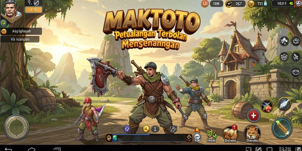 Tampilan gameplay MAKTOTO yang menonjolkan aspek Open World.