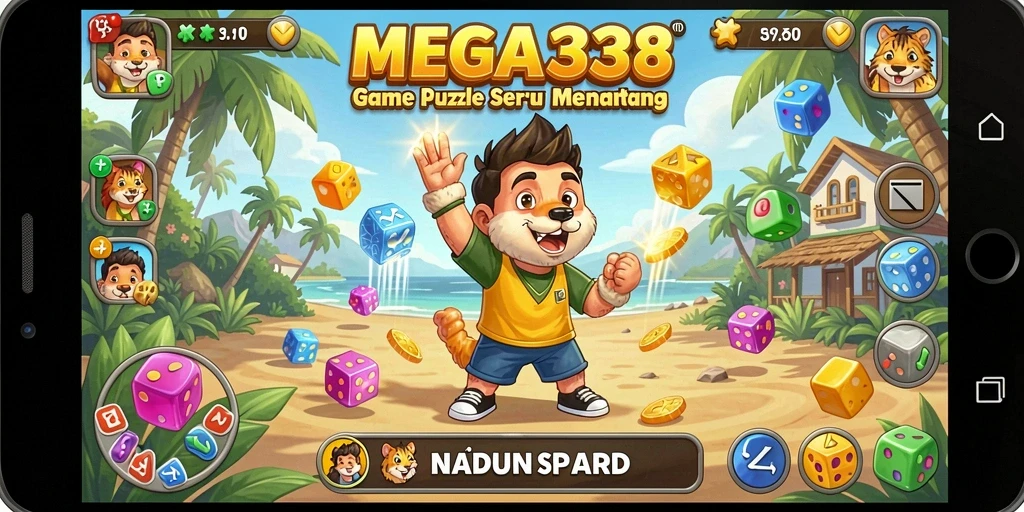 Tampilan gameplay Puzzle yang menantang dan seru di MEGA338.