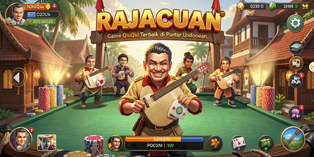 Tampilan menarik dari gameplay QiuQiu di RAJACUAN.