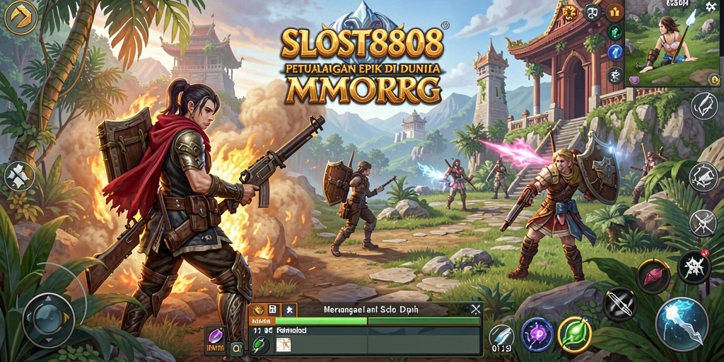 Screenshot gameplay SLOST8808 yang menunjukkan pertarungan seru.