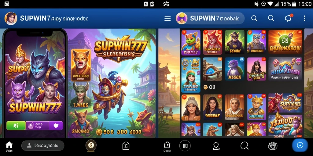 Screenshot utama SUPWIN777 menunjukkan antarmuka yang intuitif dan berfungsi.