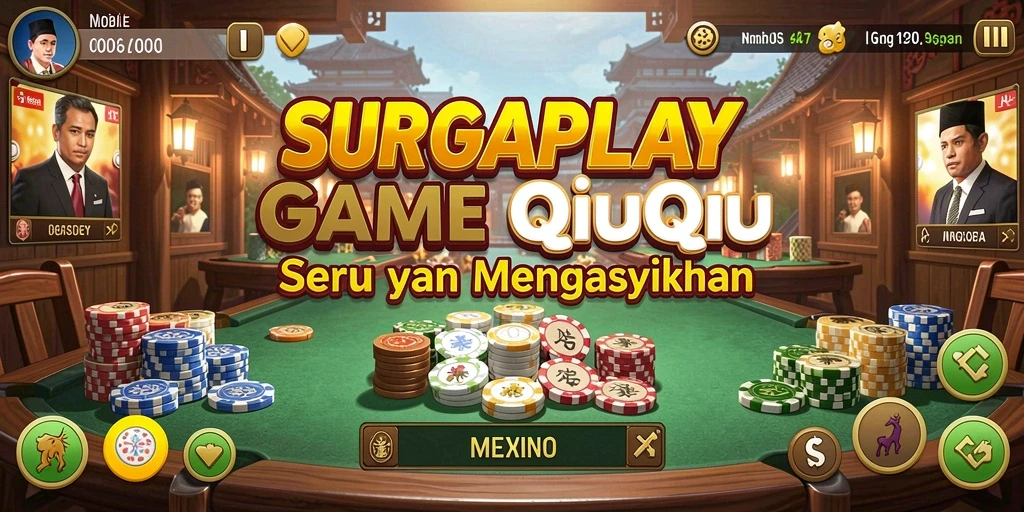 Tampilan gameplay seru di SURGAPLAY saat bermain QiuQiu.